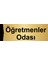 Öğretmenler Odası 10X20CM Altın Renk Metal Yönlendirme Levhası 1