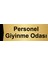 Personel Giyinme Odası 10X20CM Altın Renk Metal Yönlendirme Levhası 1