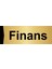Finans 10X20CM Altın Renk Metal Yönlendirme Levhası 1
