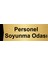Personel Soyunma Odası 10X20CM Altın Renk Metal Yönlendirme Levhası 1