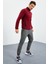 Erguvan Yazı Nakışlı Dik Yaka Fermuarlı Standart Kalıp Erkek Sweatshirt Polar - 87992 2