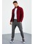 Erguvan Yazı Nakışlı Dik Yaka Fermuarlı Standart Kalıp Erkek Sweatshirt Polar - 87992 4