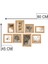 8 Parça Ahşap Tablo Seti Yeşil Yapraklar Salon Otuma Odası Yatak Odası Için Mdf Duvar Dekoru 80 x 45 cm 2