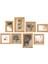 8 Parça Ahşap Tablo Seti Yeşil Yapraklar Salon Otuma Odası Yatak Odası Için Mdf Duvar Dekoru 80 x 45 cm 3