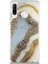 Caseworld Huawei P30 Lite Kapak Mermer Desenli Pop Socketli Silikon Kılıf - Gold 2