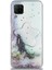 Caseworld Huawei P40 Lite Kapak Mermer Desenli Pop Socketli Silikon Kılıf - Beyaz 1