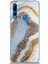 Caseworld Huawei Y9 Prime 2019 Kapak Mermer Desenli Pop Socketli Silikon Kılıf - Gold 2
