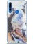Caseworld Huawei Y9 Prime 2019 Kapak Mermer Desenli Pop Socketli Silikon Kılıf - Mor 1