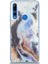 Caseworld Huawei Y9 Prime 2019 Kapak Mermer Desenli Pop Socketli Silikon Kılıf - Mor 2
