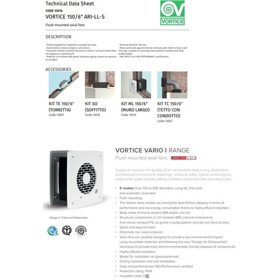 Vortice 12941 ELECTROSOCIAL CR5N .REV.5V