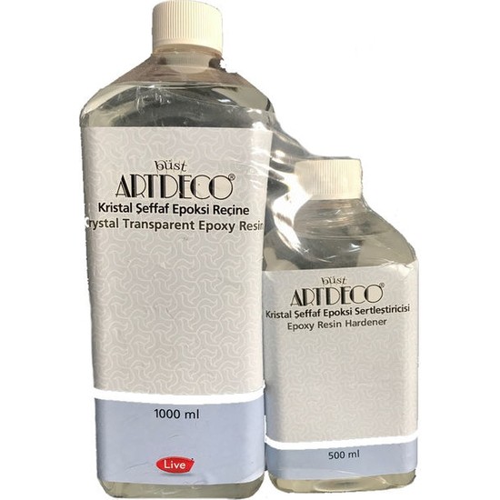 Artdeco Kristal Şeffaf Epoksi Reçine Seti 1000 ml + 500 ml