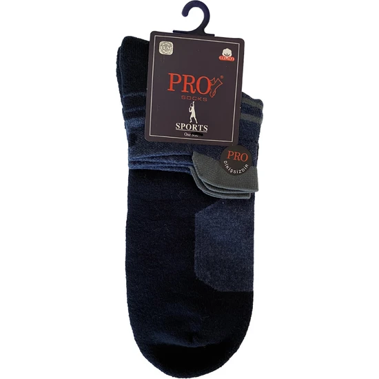 Pro Çorap 14015 Dukha Havlu Erkek Patik Çorabı Lacivert 41-44