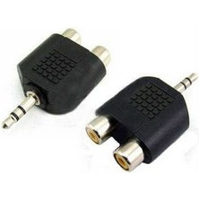 Platoon 3.5 mm Stereo Erkek 2 Rca Dişi Aparat Stereo Rca Çevirici