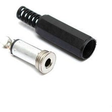 Platoon 3.5mm Plastik Kasa Dişi Jack Konnektör Lehimlik Uç