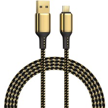 Wiwu Golden Series GD-102 Micro USB Kablo 2.4A 20W Hızlı Şarj Kablosu 18K Altın Kaplama 3 Metre