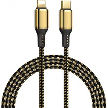 Wiwu Golden Series GD-103 Lightning Pd Kablo 3A 20W Hızlı Şarj Kablosu 18K Altın Kaplama 2 Metre