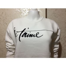 DaisyModa Üç Iplik Şardonlu Baskılı Sweatshirt