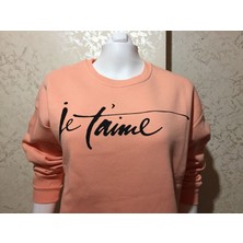 DaisyModa Üç Iplik Şardonlu Baskılı Sweatshirt
