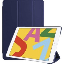 noktaks - Apple iPad 10.2 2021 (9.Nesil) - Tablet Kılıfı Smart Cover Standlı 1-1 Kılıf - Lacivert