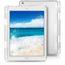 Nezih Case Apple iPad 10.2 2021 (9.nesil) Uyumlu Kalemli Tablet Silikon Kılıf Şeffaf