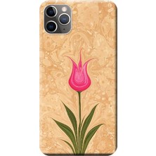 Hesaplı Dünya iPhone 11 Pro Max Kılıf Lale Ebrusu Baskılı Esnek Tpu SILIKON798