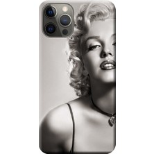 Hesaplı Dünya iPhone 12 Pro Max Kılıf Marilyn Monroe Baskılı Esnek Tpu SILIKON2000