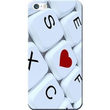 Hesaplı Dünya iPhone 5/5s Kılıf Love Klavye Buton Baskılı Esnek Tpu SILIKON2164
