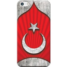 Hesaplı Dünya iPhone 5/5s Kılıf Türk Bayrağı Tasarım Baskılı Esnek Tpu SILIKON2353