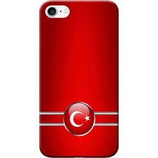 Hesaplı Dünya iPhone 7 Kılıf Türk Bayrağı Baskılı Esnek Tpu SILIKON3122