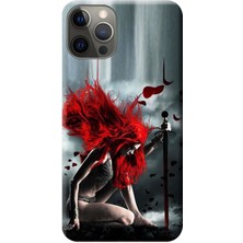 Hesaplı Dünya iPhone 12 Pro Max Kılıf Red Sonja Baskılı Esnek Tpu SILIKON2002