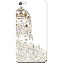 Hesaplı Dünya iPhone 5/5s Kılıf Galata Kulesi Istanbul Baskılı Esnek Tpu SILIKON2300