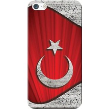 Hesaplı Dünya iPhone 5/5s Kılıf Türk Bayrağı Tasarım Baskılı Esnek Tpu SILIKON2351