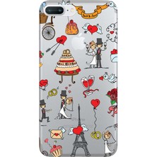 Hesaplı Dünya iPhone 7 Plus Kılıf Düğün Vektor Baskılı Esnek Tpu SILIKON3711