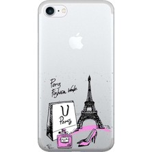 Hesaplı Dünya iPhone 8 Kılıf Paris Fashion Baskılı Esnek Tpu SILIKON4133