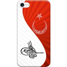 Hesaplı Dünya iPhone 8 Kılıf Tuğra Bayrak Baskılı Esnek Tpu SILIKON4156