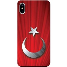 Hesaplı Dünya iPhone x Kılıf Türk Bayrağı Tasarım Baskılı Esnek Tpu SILIKON4927