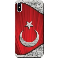 Hesaplı Dünya iPhone x Kılıf Türk Bayrağı Tasarım Baskılı Esnek Tpu SILIKON4920