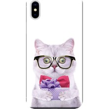 Hesaplı Dünya iPhone x Kılıf Sevimli Kedi Baskılı Esnek Tpu SILIKON4976