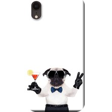 Hesaplı Dünya iPhone Xr Kılıf Kadeh Kaldıran Köpek Baskılı Esnek Tpu SILIKON5358