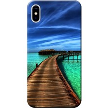 Hesaplı Dünya iPhone Xs Max Kılıf Deniz Iskele Baskılı Esnek Tpu SILIKON5950