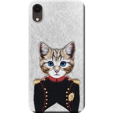 Hesaplı Dünya iPhone Xr Kılıf Üniformalı Kedi Baskılı Esnek Tpu SILIKON5363