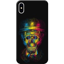 Hesaplı Dünya iPhone Xs Max Kılıf Renkli Kuru Kafa Baskılı Esnek Tpu SILIKON5926