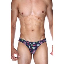 Darkzone Kovboy Desenli Antrasit Erkek Fit Slip