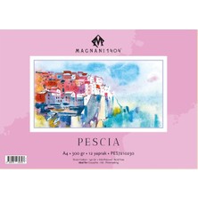 Magnanı 1404 A4 Pescia Pamuk Suluboya Ink Printmaking Blok 12 Yaprak