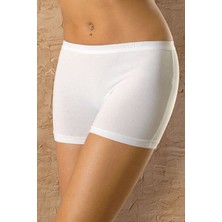 Anıt Lingerie Anıt 3125 Kadın Beyaz Likralı Pamuklu Boxer