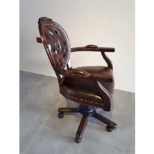 By Oğuz Furniture Ahşap Makam Yöneti̇ci̇ Koltuğu