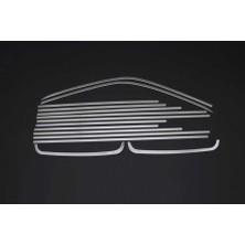 OMSA VW T5 Caravelle Krom Cam Çerçevesi 14 Parça Tek Sürgülü (Uzun Şasi) 2003 ve Sonrası