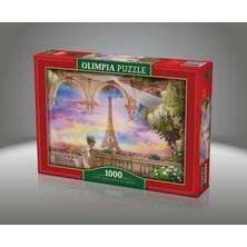 Olimpia Eiffel Tower And Pink Sunset 1000 Parça Puzzle