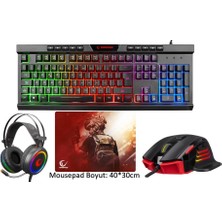 Rampage Bygame Stormy 7.1 Rgb Ledli 4lü Oyuncu Seti