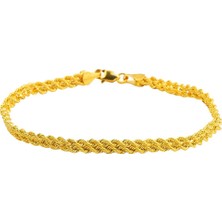 Bilezikci Burgu Zincir 14 Ayar Altın Bileklik